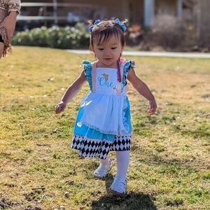 Alice In Wonderland 1st birthday dress